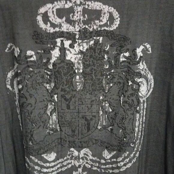 Vintage,King Crown by Roar, Button down shirt, XXXL, Grey, Graphic, - Picture 1 of 14